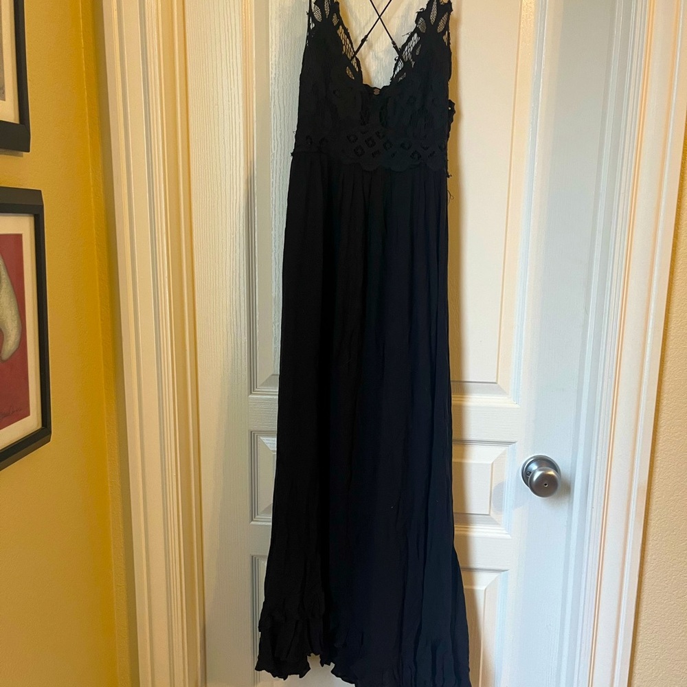 Free People Intimates maxi dress. Beautiful lace detail. Flattering on.